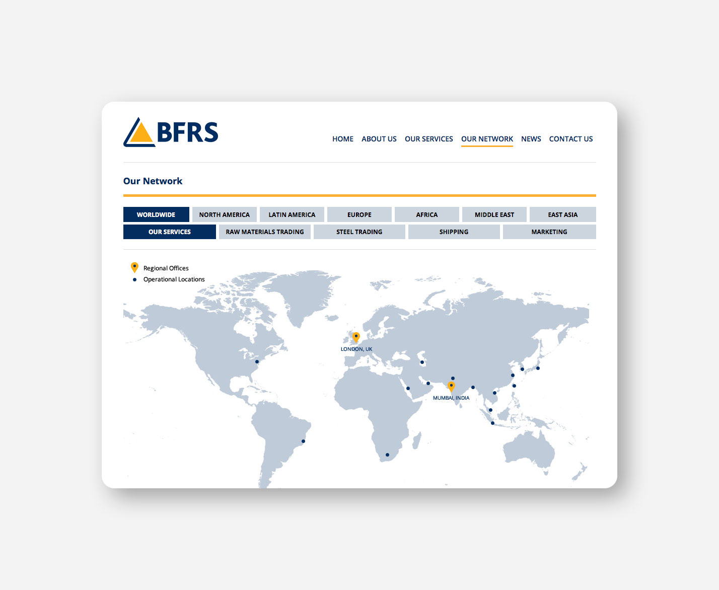 BFRS Website Network