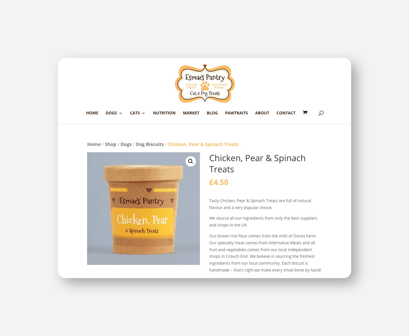 Esmae's Pantry Website Dog Biscuit