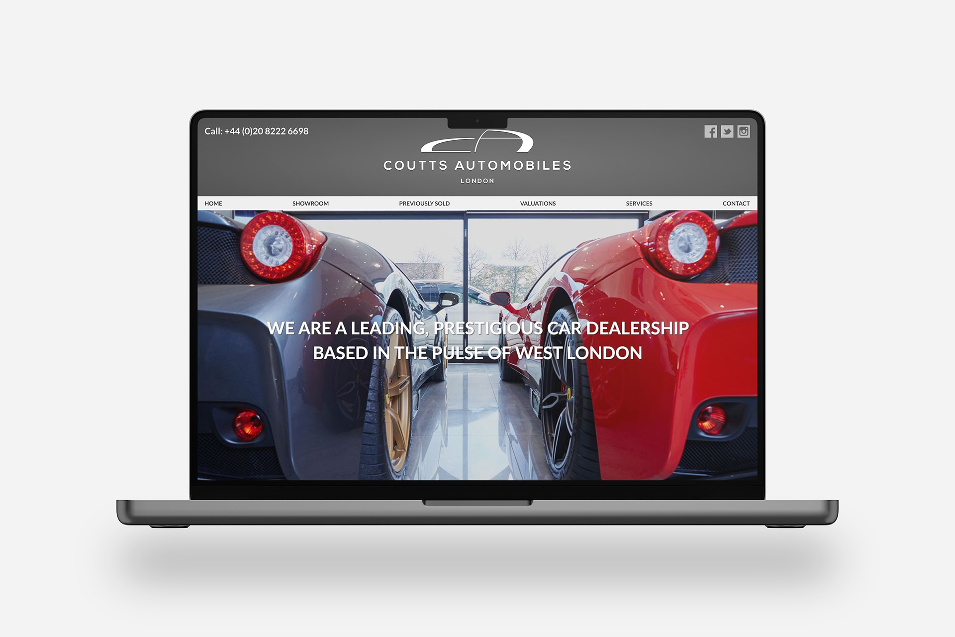 Coutts Automobiles Macbook Homepage
