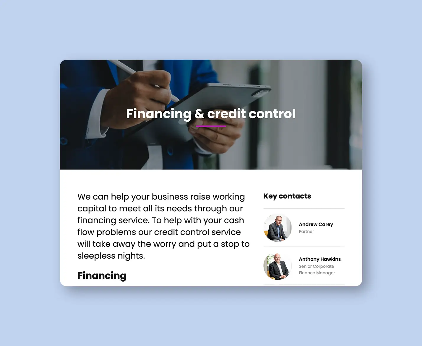 McBrides Website Tablet